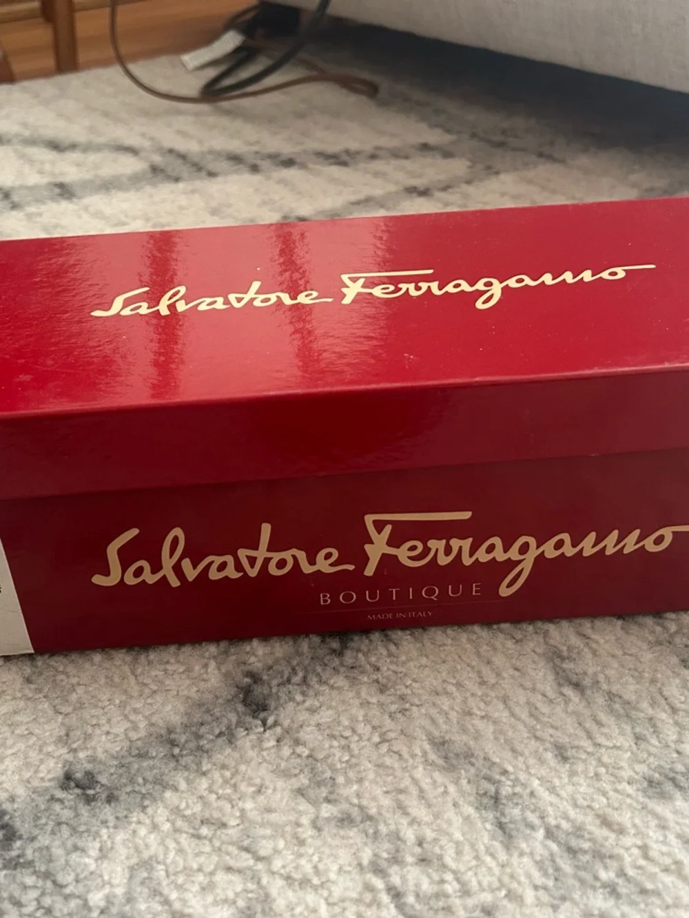 Salvatore Ferragamo Black Leather Vara Bow Pumps with Gold Buckle - Picture 9 of 10